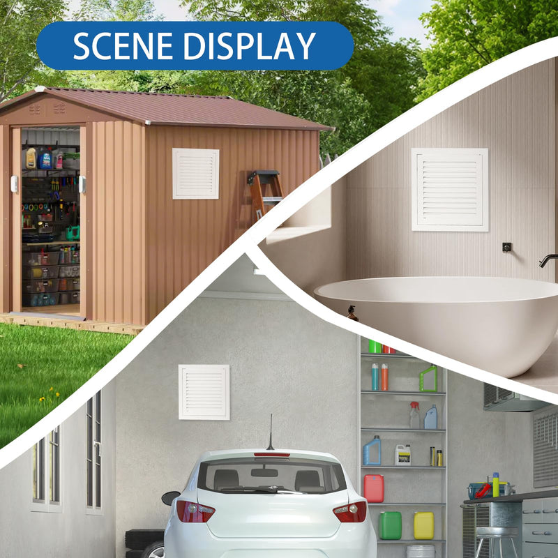 13.5 x 13.5 inch - Access Doors - Access Panel for Drywall with Push-Button Switch - Access Panel with Vent - Aluminum Alloy - White - Good Ventilation - Inside Dimensions: 12 x 12 inch