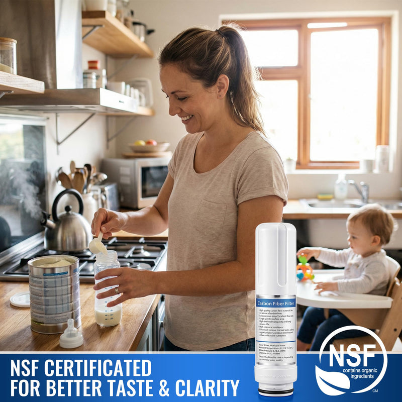 1 Pcs Replacement Internal Active Carbon Water Filter Compatible with Alkadrops pH3.5-10.5 Alkaline Ionizer, NSF Certificated, Purify Water Quality & Improve Taste for Household Daily Use