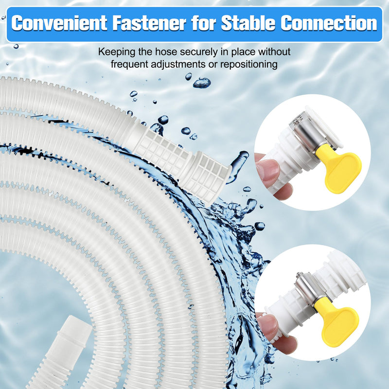 Saillong Patent Pending Dehumidifier Drain Hose, Flexible Universal Drain Hose with Cuttable Rubber Adapter and Connect Clamp, Hose Replacement for Dehumidifiers, Air Conditioners(13 Feet) 13 feet