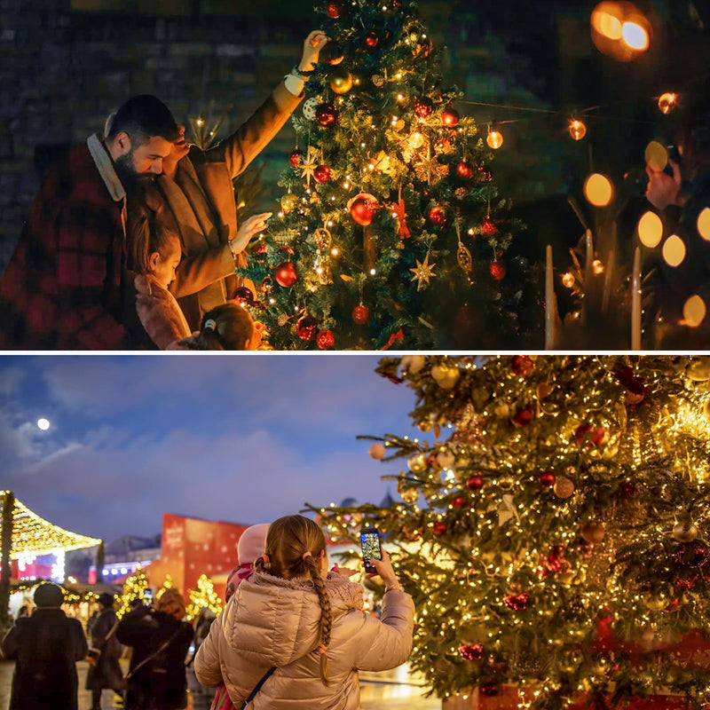 Extra-Long 66FT Christmas Lights Outdoor/Indoor, 200 LED Super Bright String Lights for Bedroom, Waterproof 8 Modes Plug in Twinkle Fairy Lights for Classroom Christmas Tree Decorations (Warm White) Warm White 200LED