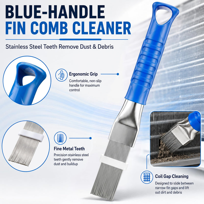 2 Pcs AC Fin Comb Repair Kit with Coil Cleaning Brush