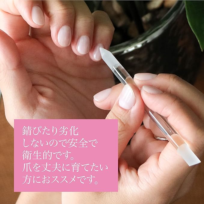 BONA FIDE BEAUTY Glass Cuticle Pusher, Made in Czech Republic, Bohemian Glass, 2-in-1 Cuticle Treatment Set, Amikawa Treatment, Nail Care, Nail Care, Nail Care - NewNest Australia