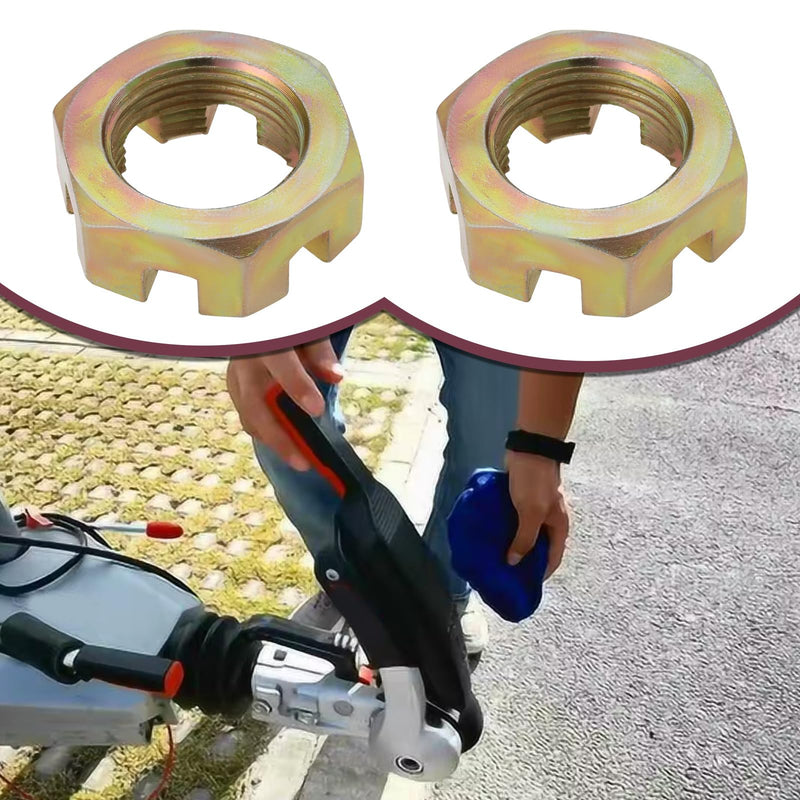 2 Sets Trailer Nut Kit 1 inch Carbon Steel Shaft Washers 2.3 inches Long Cotter Pins Compatible with 1" Shaft Spindle for Trailer RV Boat