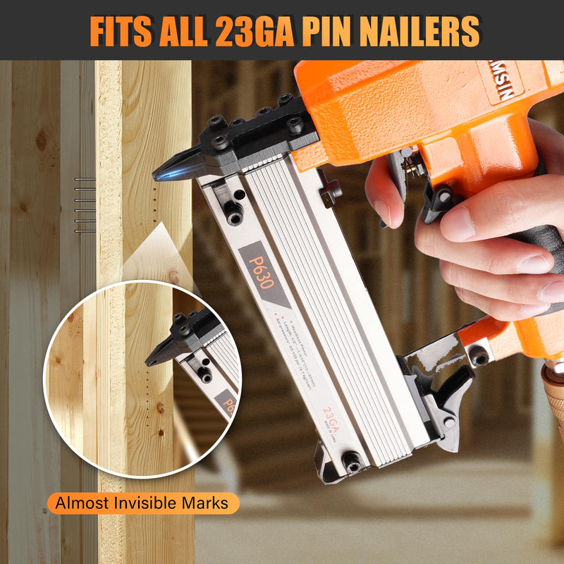 P612 Headless Pin Nails, 23 Gauge 1/2'' (12mm) Leg Length, Copper Coating, 10,000 PCS/BOX, Pin Nails & Fasteners for Pneumatic Pin Nailer Air Pin Nail Gun P612 Copper Pin Nails (1/2'', 12mm)
