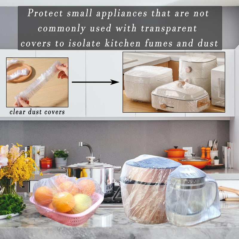 30 PCS Kitchen Small Appliance Dust Covers,Disposable Thickened Plastic Cover for Air Fryer,Blender,Coffee Maker,Pressure Cooker & Slow Cooker