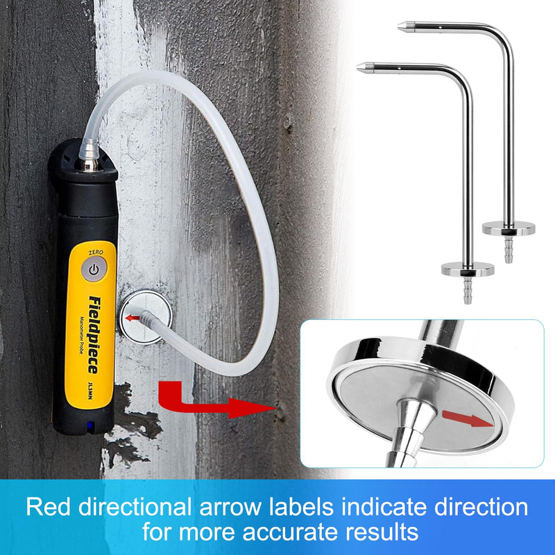 Static Pressure Probes Compatible with Fieldpiece Manometers AMIN2, ADMN2, SDMN5,Stainless Steel Probes for HVAC Pitot Static Tube Fit (2 PCS)