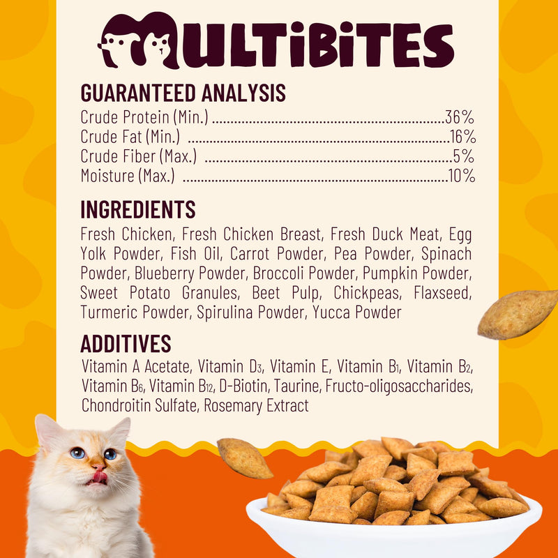 13.05 oz Cat Vitamins Treats with Taurine & Omega-3, 7-in-1 Multivitamin and Supplements - for Heart, Vision & Immune Support, Skin & Coat Health, Digestion, Safe for Kitten & Puppy