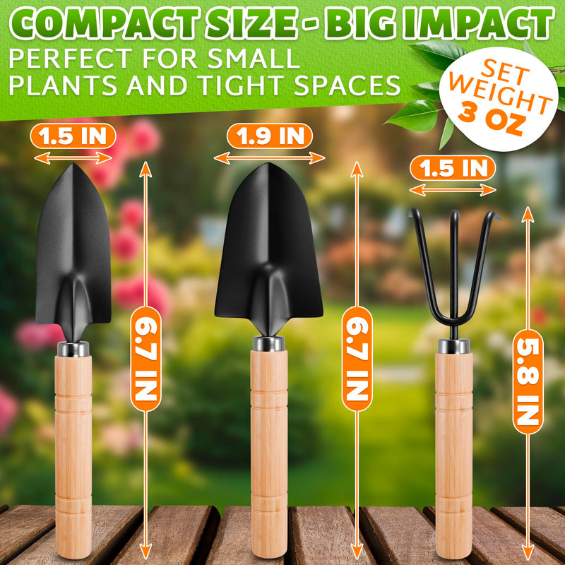 Mini Garden Tools - 3Pcs Indoor Plant Tools Set Indoor Gardening Tools Small Garden Shovel Mni Rake Small Gardening Tools Set Hand Rake Gardening Spade Gardening Supplies Indoor Garden Trowels 3 Pcs