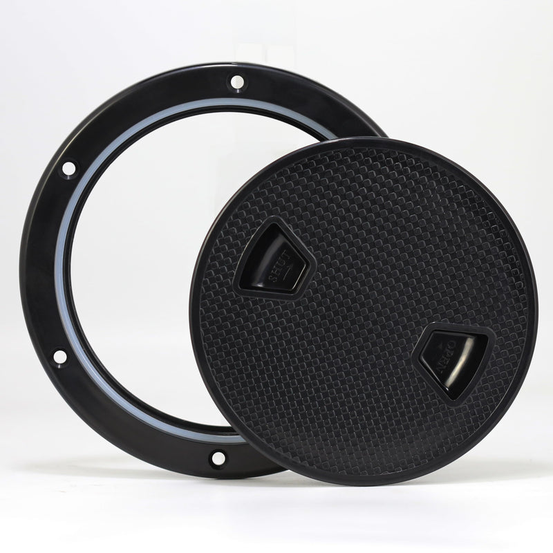 2 Pcs Marine Boat Round Deck Hatch Cover-Non-Slip Inspection Plate Access for Kayak,Yacht-Detachable Water-Tight Lid,Screws Included 6-inch