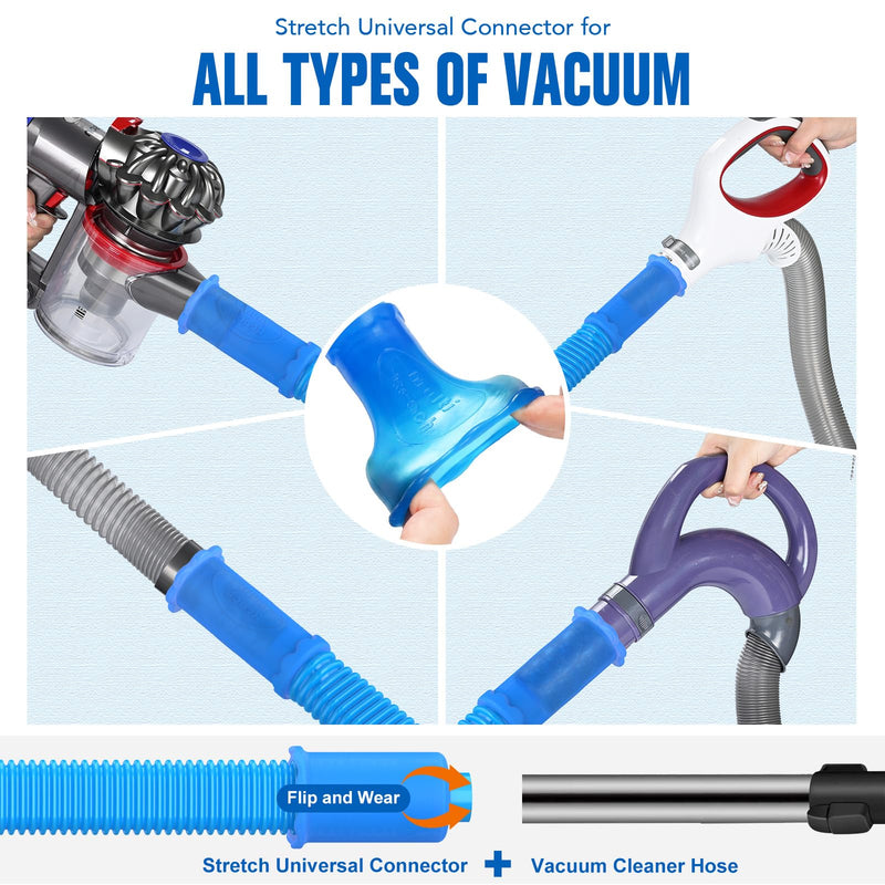 Sealegend Dryer Vent Cleaner Kit Vacuum Hose Attachment Compatible with All Vacuum Cleaner, Quickly Lint Remover Cleaning Supplies 31.5 Inch