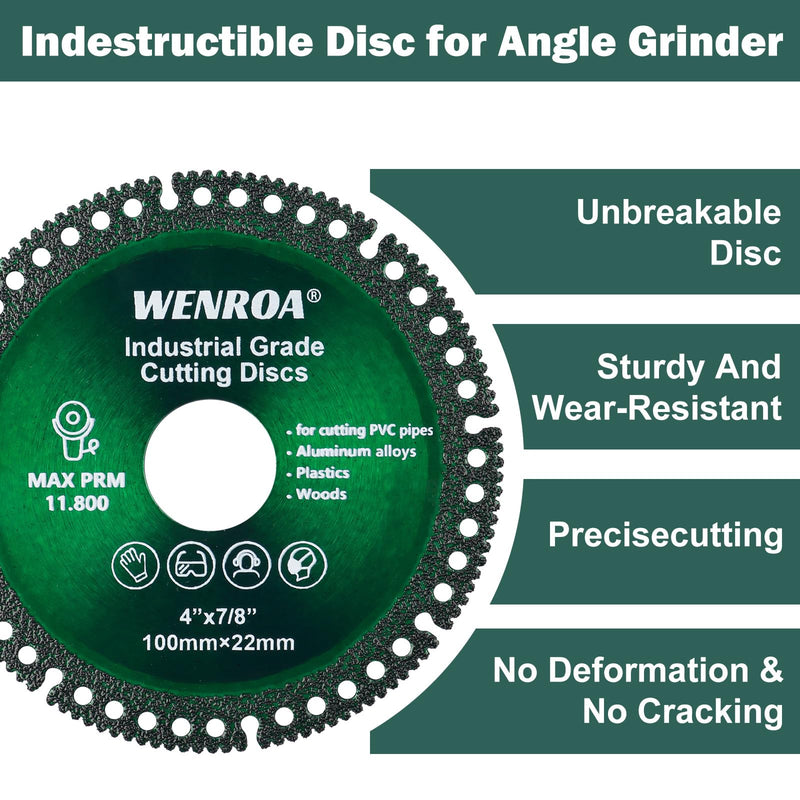 2 Pack Cutting Disc for 4-1/2" Angle Grinder, 7/8" Arbor Diamond Grinding Discs 4 1/2 for Angle Grinder, 4 inch Glass Cutting disc 2