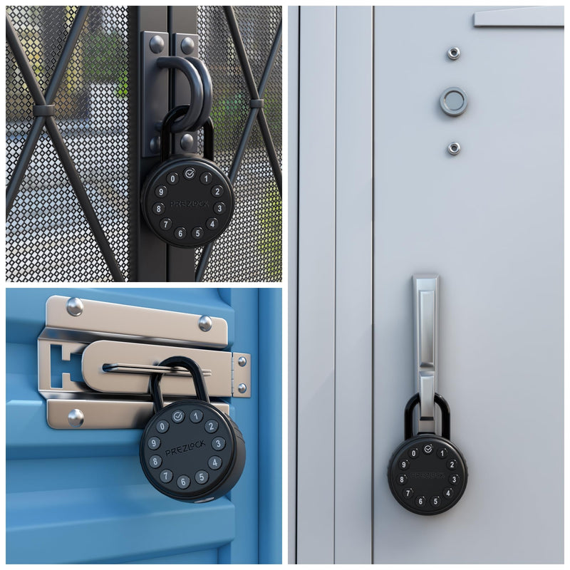 Electronic Combination Padlock with Key Backup, Suitable for Outdoor and Heavy Duty uses, Water Resistant, IP65 Weatherproof.