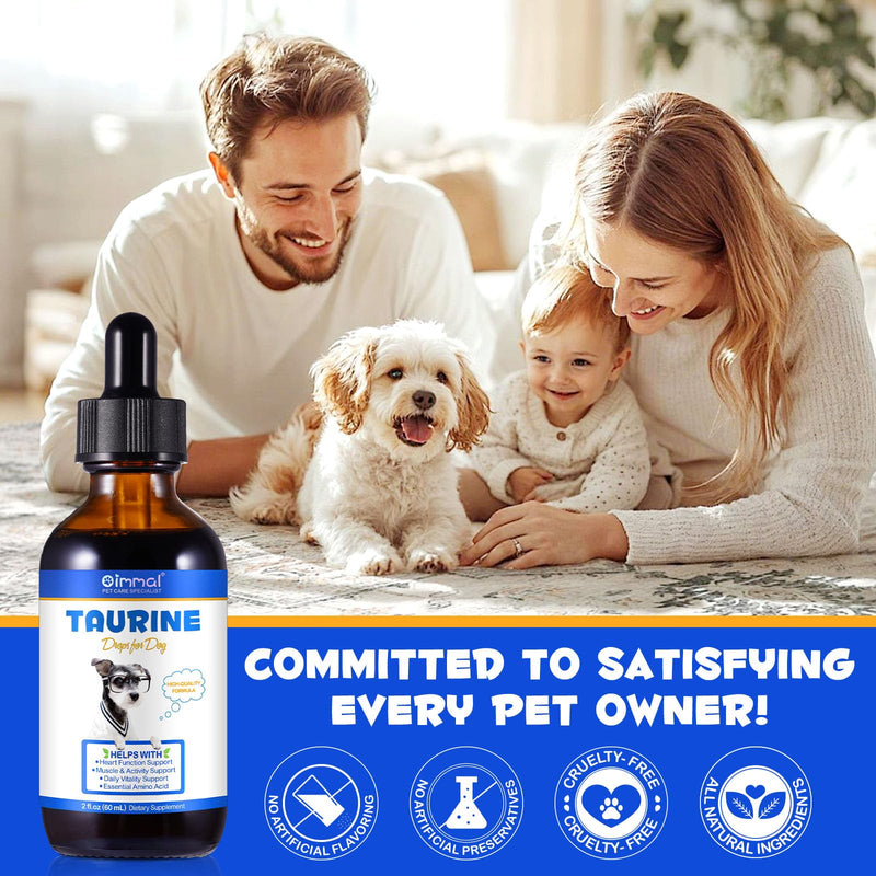 Taurine for Dogs,Taurine Liquid Supplement for Dogs Supporting Heart, Vision, Overall Vitality & Metabolic Balance 60ml-2PCS 2PCS