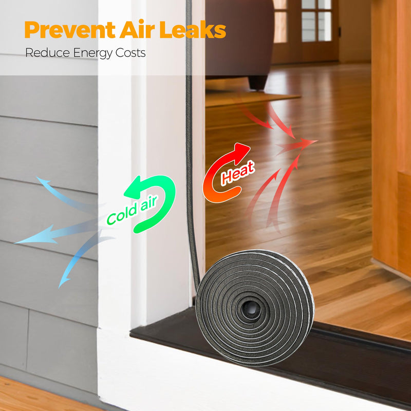 33 Ft Window Seal Strip, 0.35 inch x 0.35 inch Sliding Door Weather Stripping Window Seal, Pile Self Adhesive Window Weather Stripping,Door Noise Blocker, Grey 0.35" x 0.35" x 33FT Gray