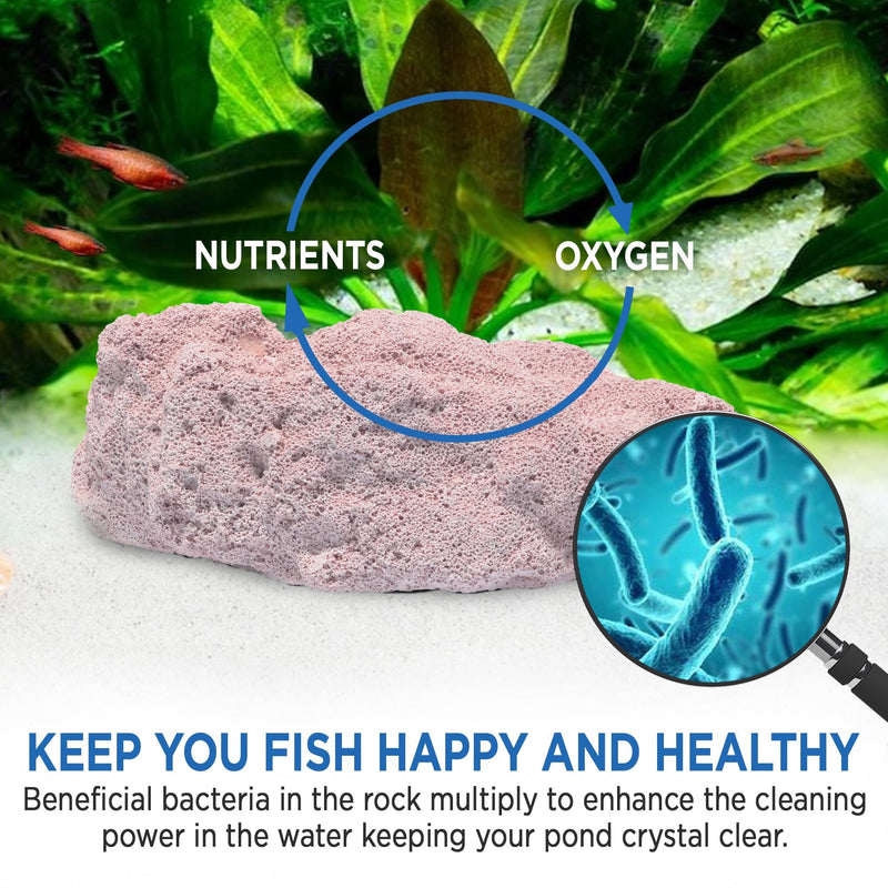 Fish Tank Rocks for Enhancing Water Clarity with Your Regular Cleaning Routine, Fish Friendly Aquarium Rocks, All Natural Aquarium Decor, Small, Up to 750 Gallons