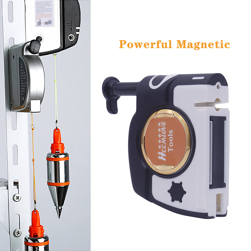 Plumb Bobs Magnetic - 15 oz(425g) Plumb Rite With 14.5 ft(4.5m) String,Sharpener,2 Pencils,Carrying Case,Line Reel Used in Construction Can Automatically Stretch the Line,Quickly Stabilize the Plumbob 15oz(425g) 14.5ft(4.5m)