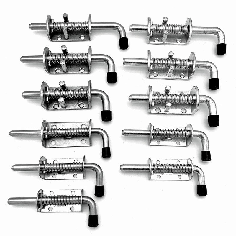 1PCS Spring Loaded Latch,Stainless Steel 304 Security Barrel Bolt Latch Trailer Gate Pin Lock Heavy Duty Tone Spring Latches Door Cabinet Hing (Length:135mm) length:135mm