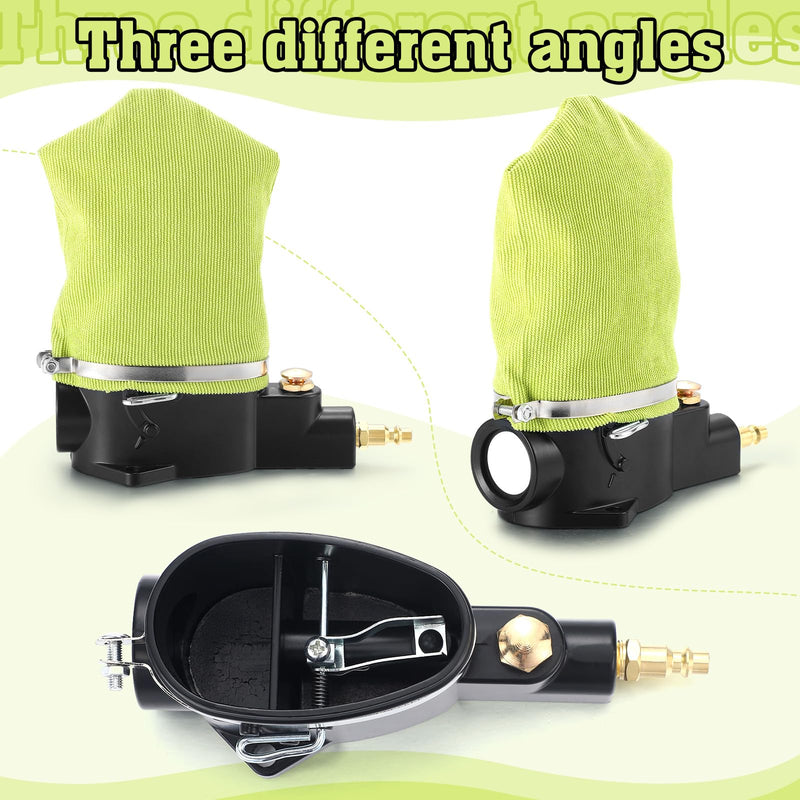 Pneumatic Air Spark Plug Cleaner Sand Blaster Plug Cleaner Tool Cleaning with Blasting Abrasive Material and Fabric Cleaner Bag for Remove Carbon Buildup Motorcycles, Lawn Mowers, Vehicles