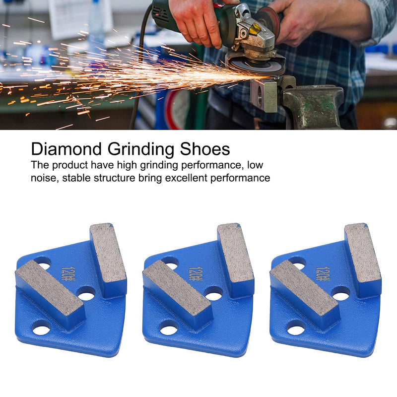 Concrete Floor Grinding Disc,Replacement Trapezoid Diamond Grinding Shoes, Floor Grinder Blades 120 Grit Medium Bond,Compatialbe with Iron Horse, Warrior, Xtreme Polishing & ASL Grinders, Pack of 3