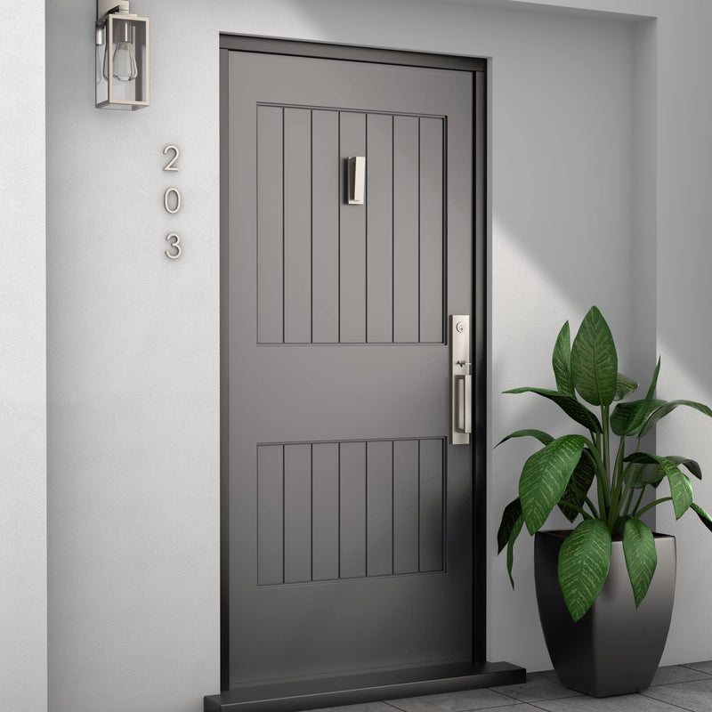 National Hardware N336-704 Reed Door Knocker, 4-3/4", Satin Nickel