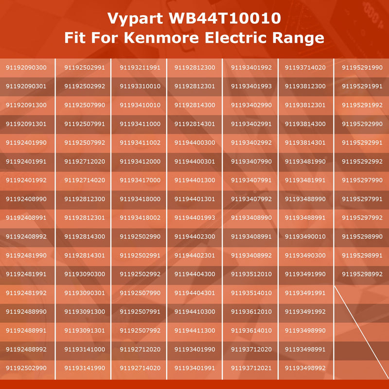 Replacement GE Oven Bottom Heating Element wb44t10010-Compatible with Ge neral Electric Spectra Oven Element By Vypart