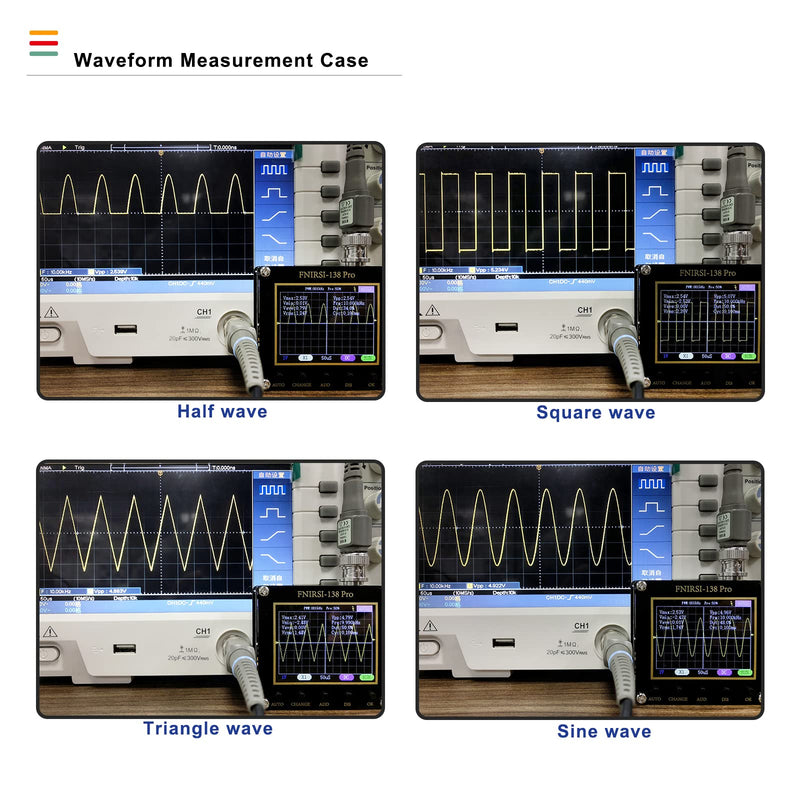 138Pro Mini Handheld Digital Oscilloscope Kit, 2.5MS/s High Sampling Rate, 200KHz Bandwidth, 2.4” LCD Screen Pocket Oscilloscopes with 10X Probe