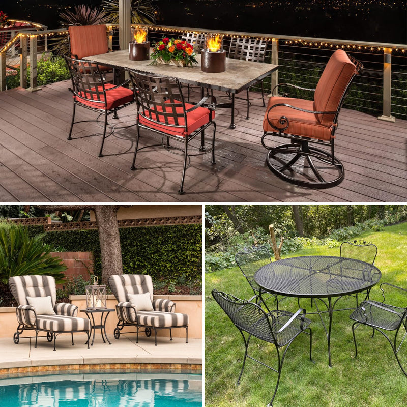 Forever Glides Wrought Iron Patio Furniture Feet Cap Glides and Outdoor Table and Chair Leg Floor Protector Pads - 1.5 Inch - 24-Pack - White White-1.5 1-1/2"