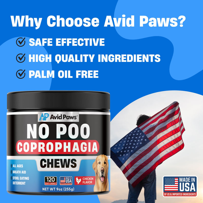 No Poo Chews for Dogs - Coprophagia Deterrent for Dogs - Stop Eating Poop for Dogs - Dog Poop Eating Deterrent - Forbid Stool Eating Deterrent for Dogs with Probiotics & Enzymes for Digestive Health - PawsPlanet Australia