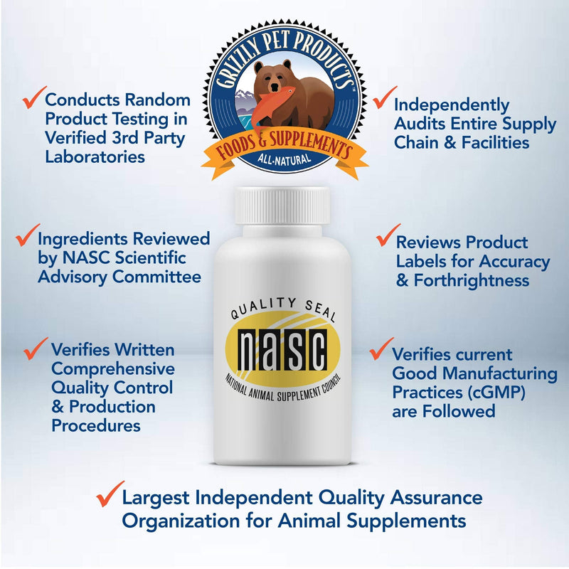Grizzly Wild Antarctic Krill Oil for Dogs (Multiple Sizes) - Made in USA, Powerful Antioxidant, All-Natural Supplement Fights Free Radicals 8 oz - PawsPlanet Australia