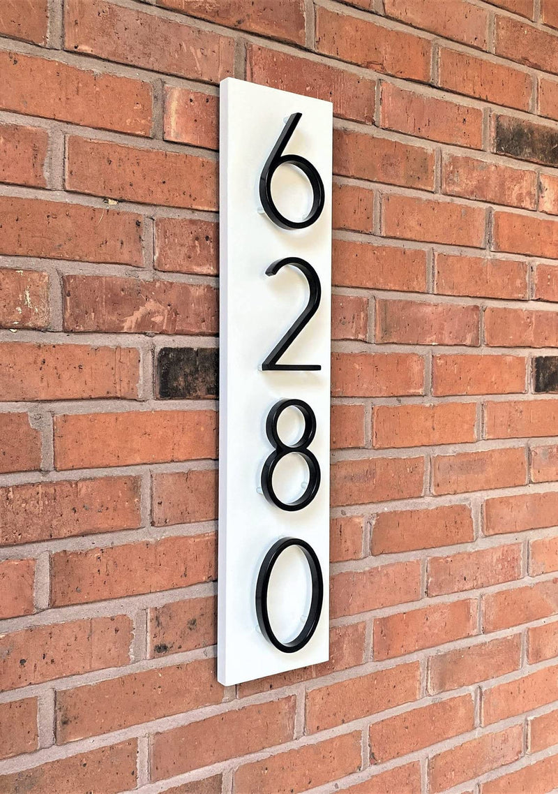 6 Inch Stainless Steel Floating House Number, Metal Modern House Numbers, for Outdoor Mailbox Yard Home Wall DoorGarage Gate with Nail Kit, Coated Black, 911 Visibility Signage 6 inch, Black 1