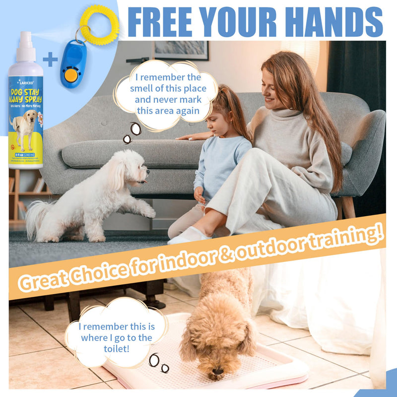 8 Oz Stop Peeing Spray for Dogs Indoor - Safe, Gentle Spray for Dogs - Natural Solution for Dogs to Discourage Unwanted Urination in The House 8.0 Fl Oz