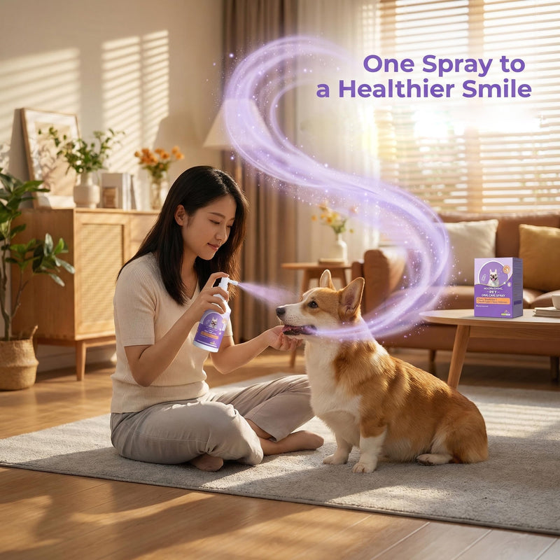 JoanofArc Dog Dental Care Spray, Oral Care Spray for Dogs, Dental Spray for Dogs, Breath Freshener & Teeth Cleaning Spray, Support Healthy Gums, Help Reduce Plaque & Tartar, No Brushing, 1.76 Fl Oz