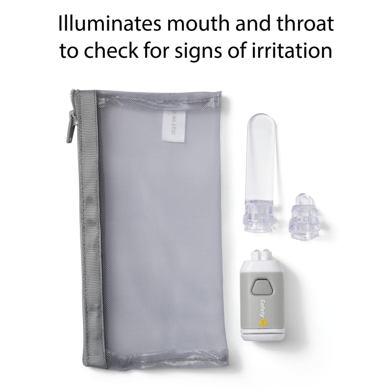 Safety 1st Light Up Tongue Depressor, Illuminates Mouth and Throat to Check for Signs of Irritation, Clear