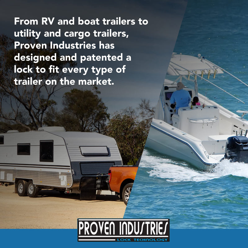 Proven Industries Trailer-Door Hasp Lock, Puck Lock Not Included, Made in The USA