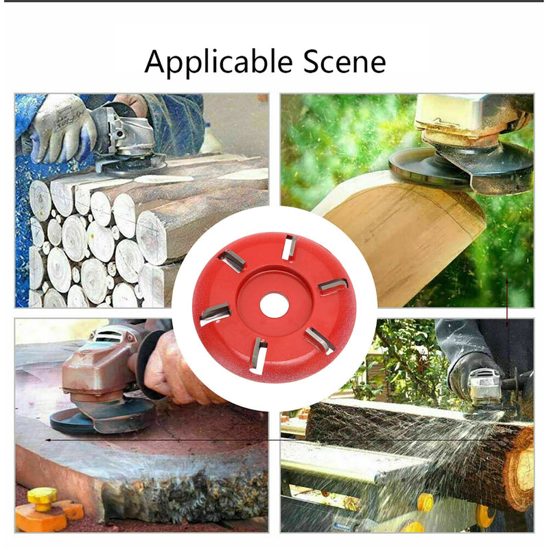 Upgraded 6 Teeth Wood turb0 Carving Disc Set , Wood Carving Disc 6 Teeth Grinder Wheel Disc Angle Grinder Chainsaw Wheel Woodworking Disc Wood Shaping Wheel Chain Saw Disc Circular Saw Blade