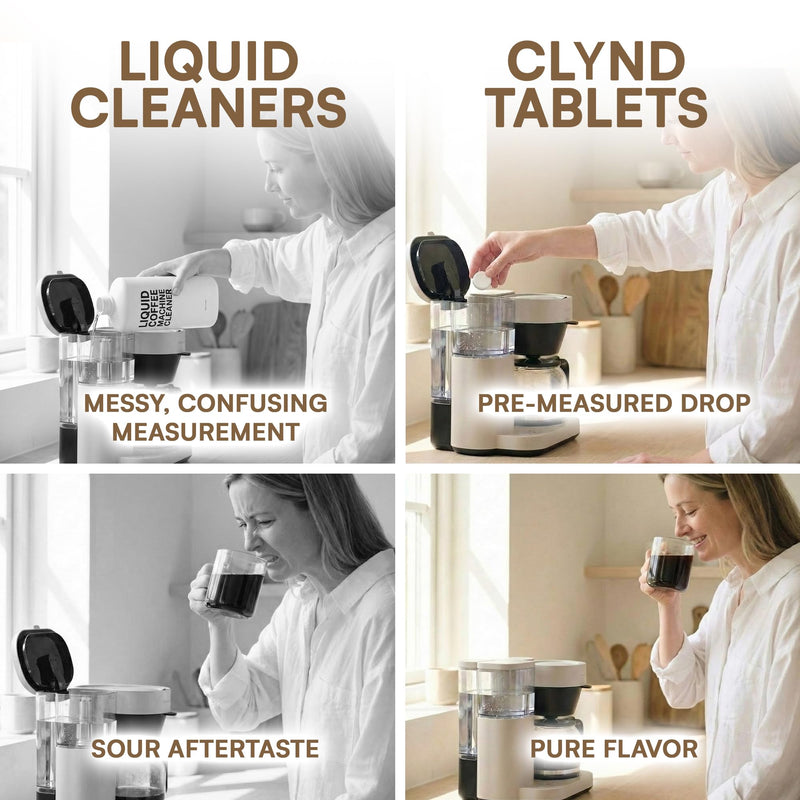 Coffee Maker Cleaner and Descaler Tablets 24-Pack, Residue-free, Compatible with Nespresso, Ninja, Multi-cup, Single-serve, Delonghi, Espresso Machine, Keurig, Coffee Pot Cleaner Cleaning Tabs 1 Count (Pack of 24)