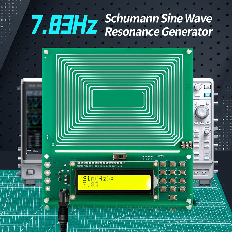 7.83Hz Schumann Wave Resonance Generator, Ultra-Low Frequency Pulse Generator, 0.01Hz~200000Hz Adjustable Sine Wave Resonance Generator, USB Powered Schumann Generator, USB Cable Included