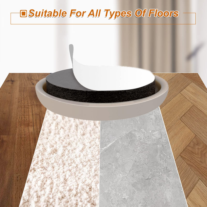 1-1/4" Furniture Sliders for Carpet & Hardwood Floors, 24PCS Furniture Pads for Quickly and Easily Move Any Item and Protect The Floor 1-1/4"