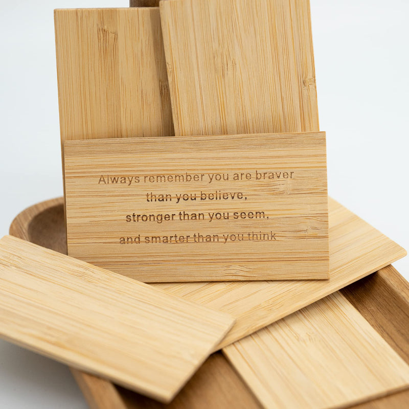 Bamboo Engraving Blanks Rectangle Bamboo Blanks 20 Pcs