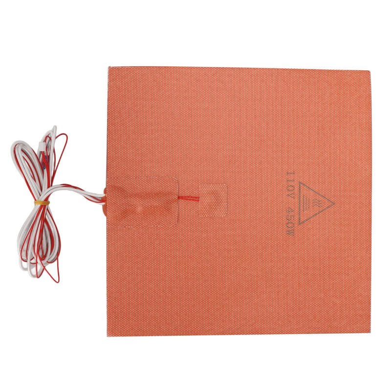 250x250mm Silicone Heater Pad, 110V 450W Silicone Heating Plate Pad Heater Heater Bed Mat Heated Bed Build Plate with Back Adhesive for VORON2.4 3D Printer Heated Bed