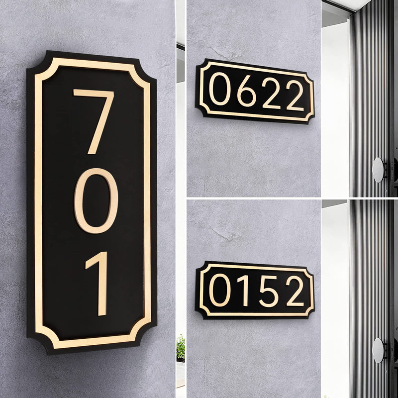 House Numbers for Outside, Address Plaques, Mailbox Numbers, Two Sets of Numbers from 0-9, Personalized Address Signs for House, Mailbox, Apartment, Office, Hotel, Classroom, Garden. Decorative Numbers Plaque.