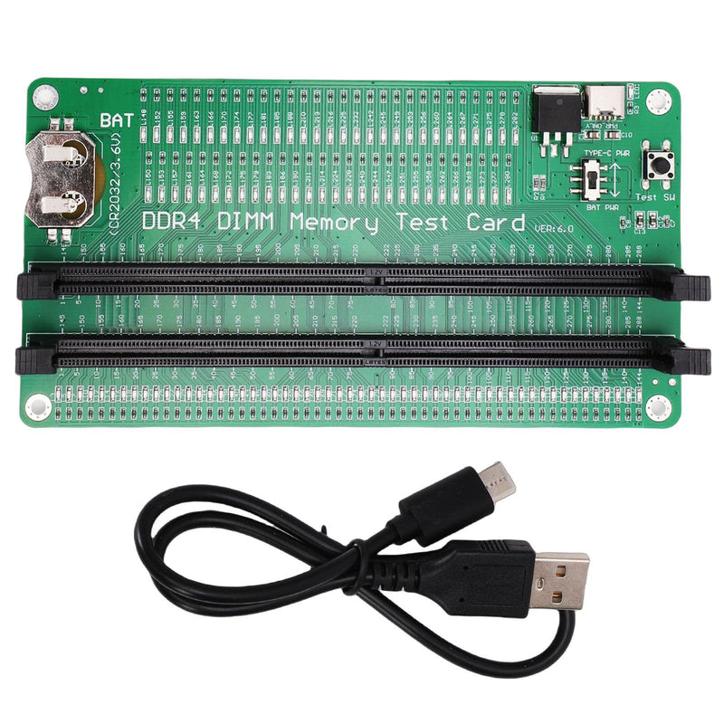 DDR4 Memory Tester, DDR4 Tester Card with LED Light, for Fixing Desktop and Server Computers Green DDR4