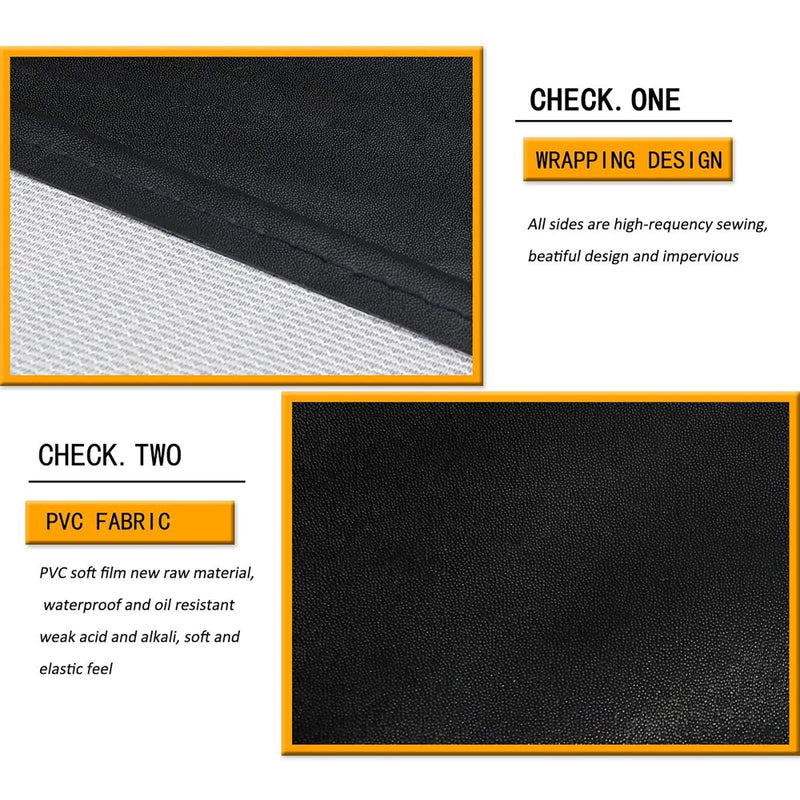 Homsolver 2 Pack Waterproof Rubber Vinyl Apron for Unisex Adult, Lightweight Chemical Resistant Industrial Work Apron Black Aprons Without Pockets