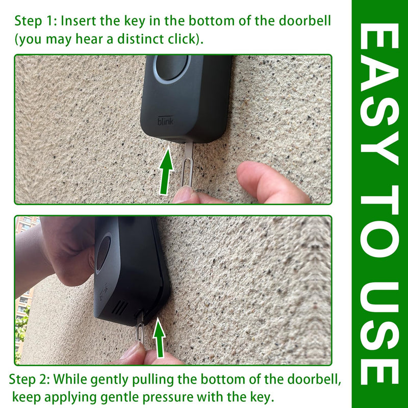 4 Pack Blink Doorbell Key Replacement Tool,Blink Doorbell Opening Tool,Blink Doorbell Pin Tool,Compatible With Blink Video Doorbell,Release Tool Removal Pin Security Key Tool