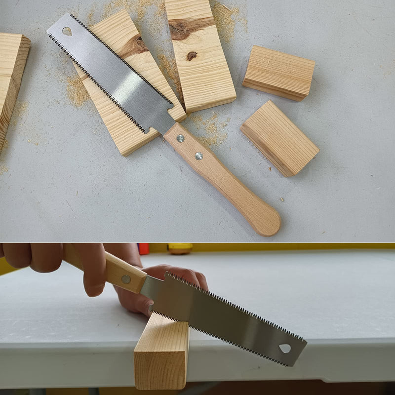 Small Woodworking Hand Saw, 6 inch Flexible Blade Double edge TPI 17/11 Pull Saw for Craft, Hobby, DIY, Non Slip Wood Handle Garden Trim Saw, Sharp and Light Woodworking Tools 6" hand saw - NewNest Australia