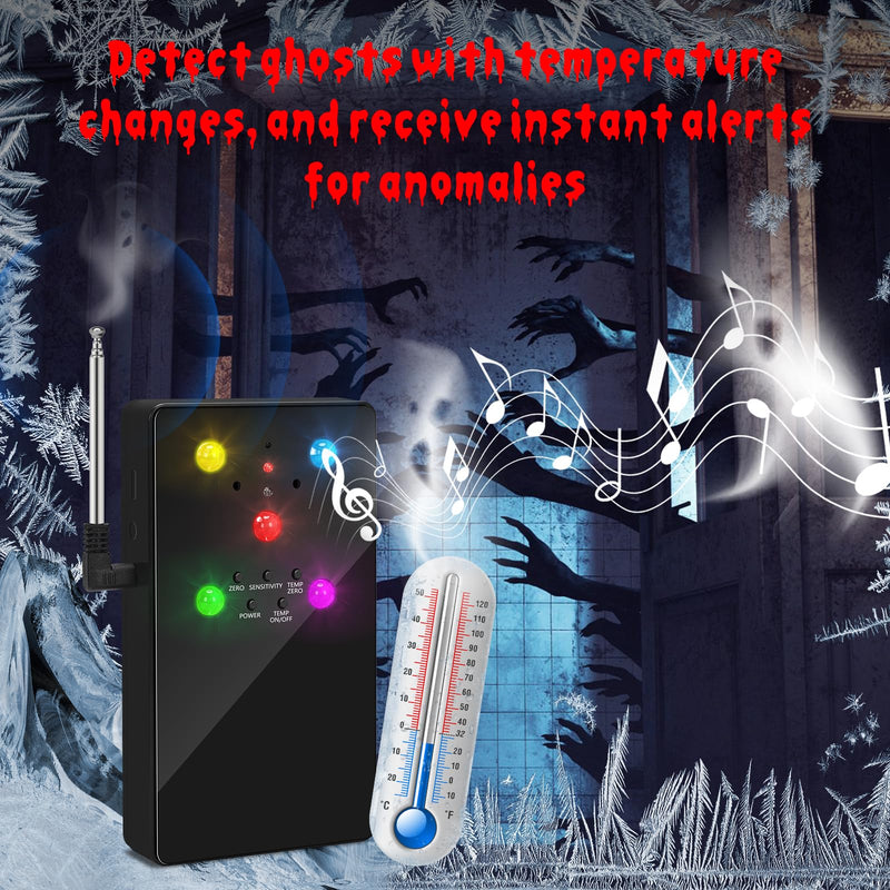 Ghost Hunting Equipment, Briidea Paranormal Equipment Tool with High Sensitivity & Temp Deviation Detection, Perfect for Thrilling Ghost Hunts, Seances & Paranormal Exploration, Black