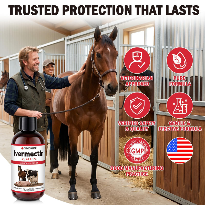 Dewormer, Liquid Formula, for Roundworms, Pinworms, and Others, 3.4 fl oz