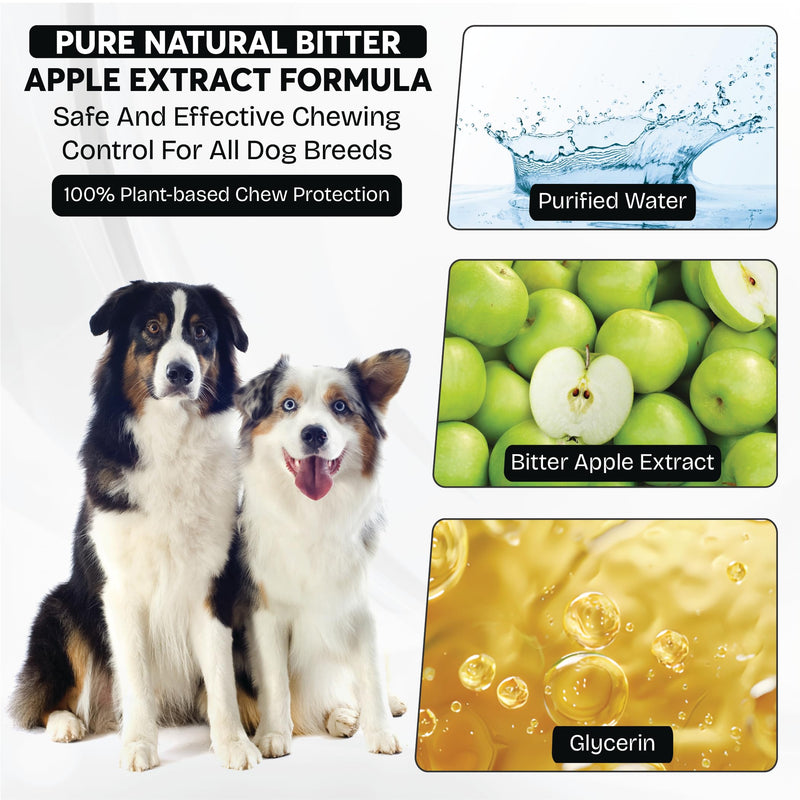 NEXARA Bitter Apple Spray for Dogs, Chewing Deterrent Spray, Alcohol-Free, Non-Toxic Formula, 5.07 fl oz (150 ml)