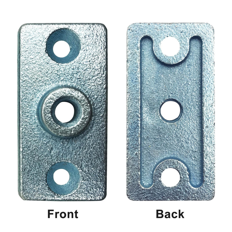 3/8 Pipe Hanger Ceiling Flange Hanger 8PCS Ceiling Flange Hanger Plate for Plumbing and Industrial Decor, Plate Connector 3/8in Silver Exselens 3/8"