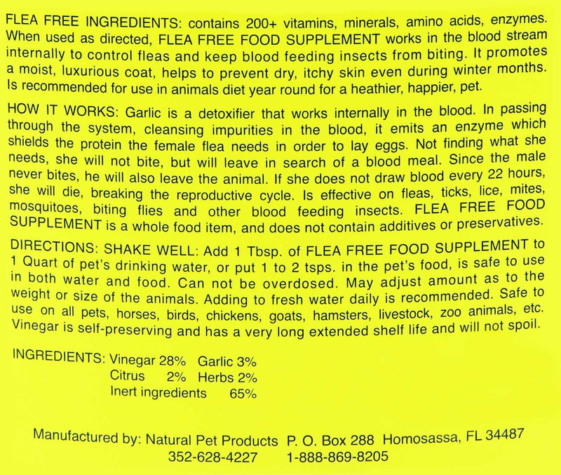 Flea-Free Pure Organic Food Supplement and Natural Pet Products , 16 Ounce 1 Pound (Pack of 1) - PawsPlanet Australia